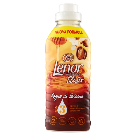 Lenor Elisir Ammorbidente Lavatrice Concentrato, Sogno Di Toscana, 25 Lavaggi 525 ml